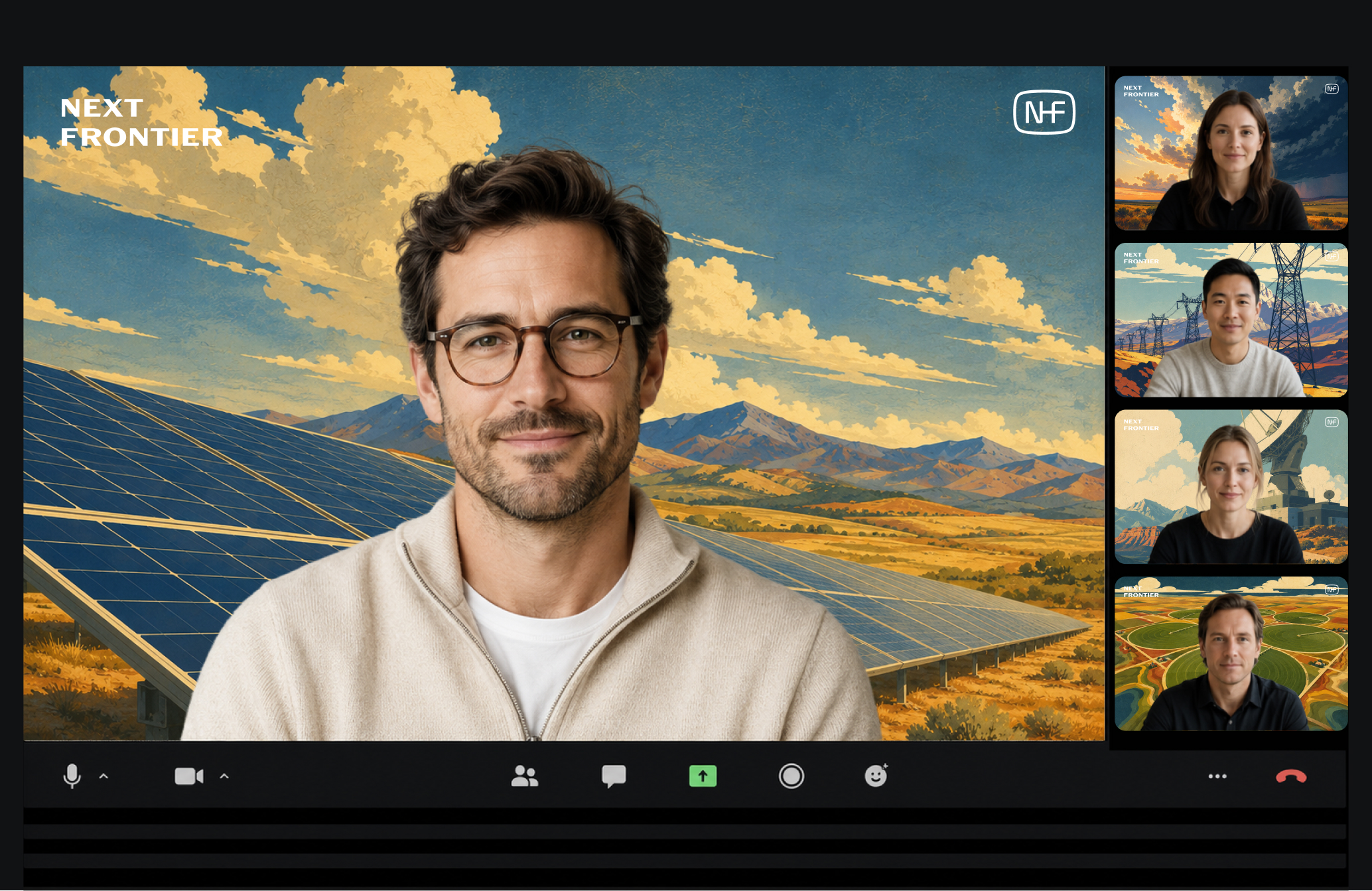 Next Frontier Capital presentation image shown in a desktop frame